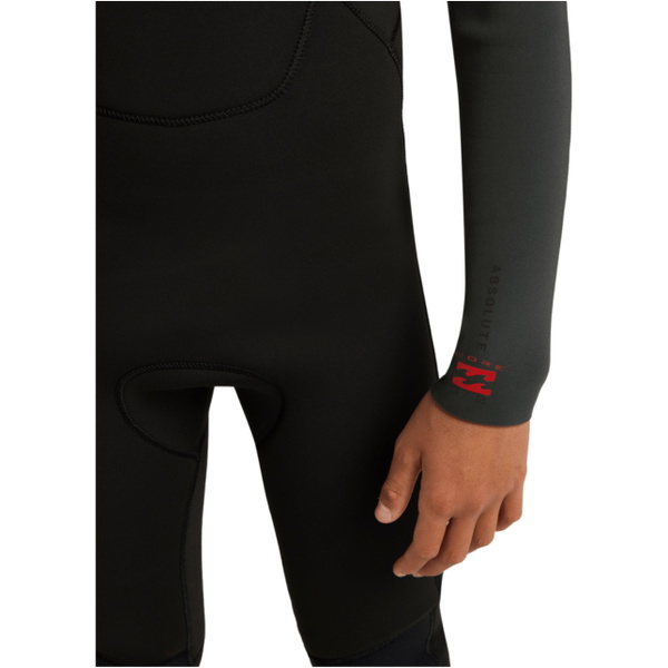 2026 Billabong Junior Absolute Ultra 4/3mm Chest Zip Wetsuit ABBW100166 - Tar Black